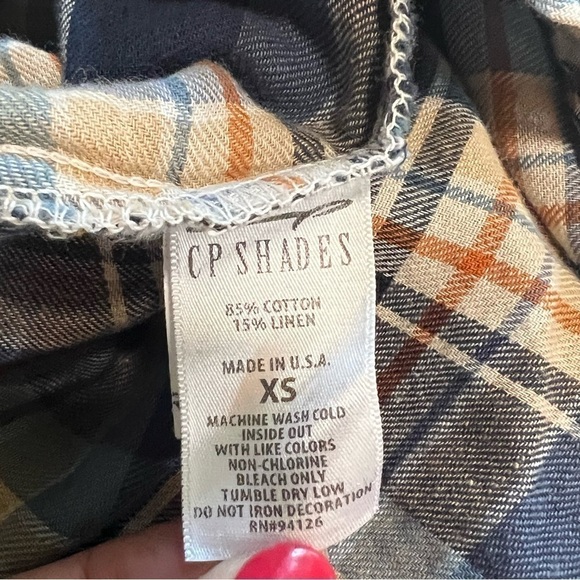 Free People x CP Shades Drop It Low Mini Dress in Blue Plaid - Size XS - Picture 4 of 6